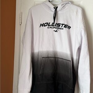 Hollister California Gradient Black and White Hoodie